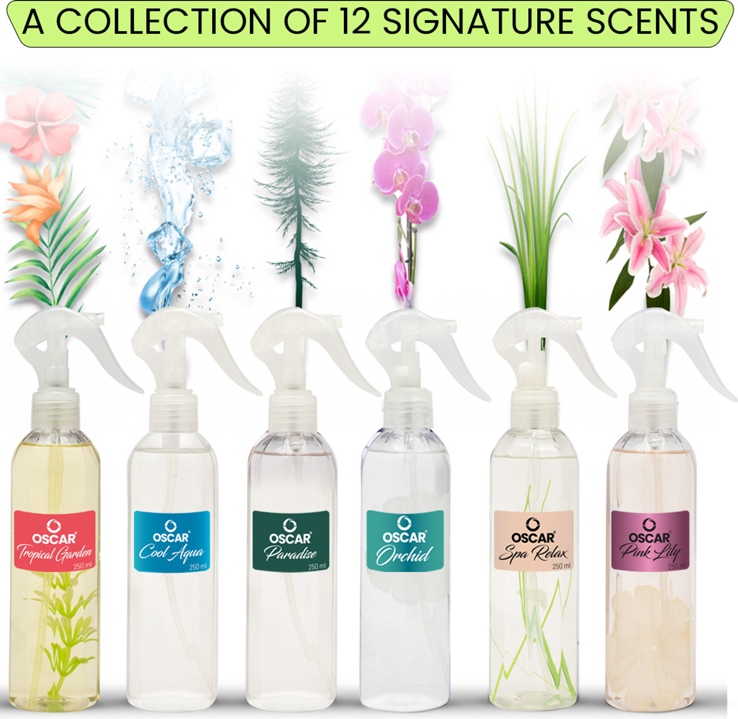 Image of OSCAR Paradise and Tropical Garden Spray Room Air Freshener with Long Lasting Mood Freshing fragrance