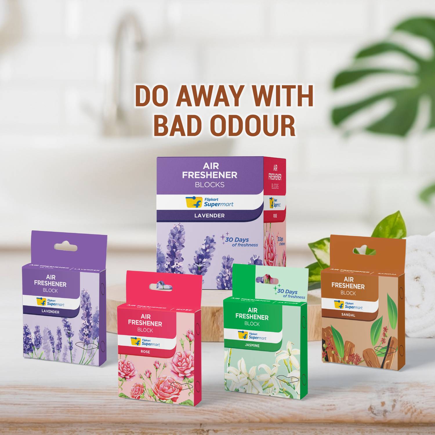 Flipkart Lavender, Sandal, Rose, Jasmine Air Freshener Blocks - Image 5