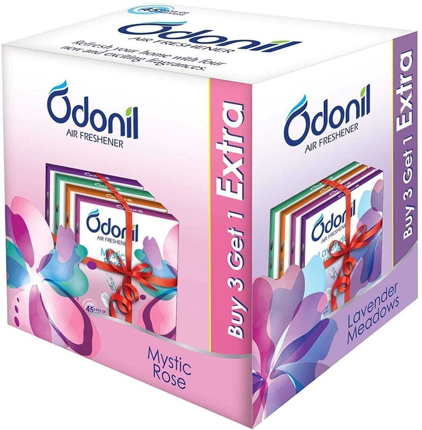 Image of Odonil LEVENDER, JESMINE, MYSTIC ROSE , ORCHID DEW, Assorted Blocks(pack of 4) Blocks mystic rose