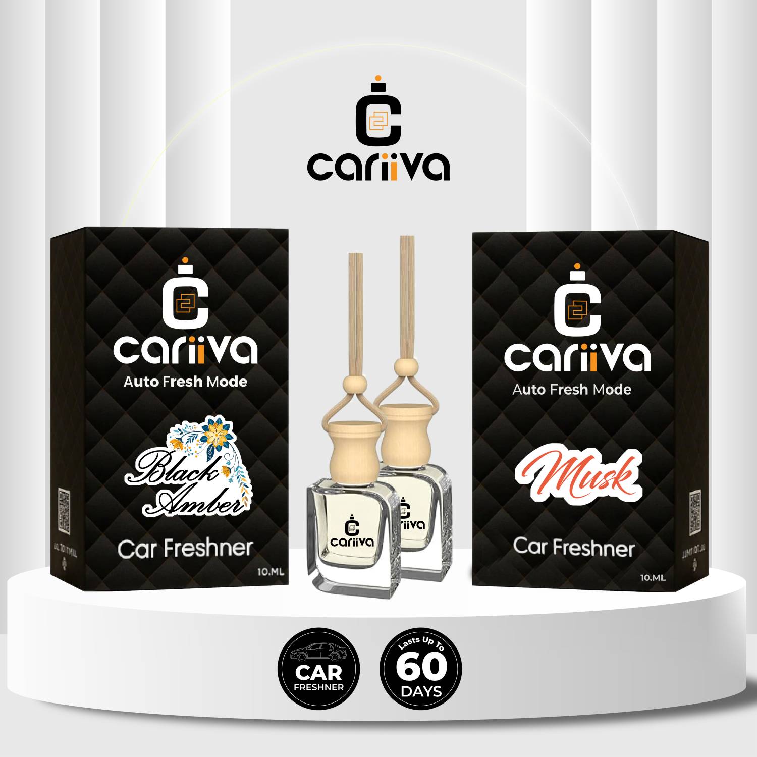 Cariiva BLACK AMBER - MUSK Car Freshener Diffuser FB-02