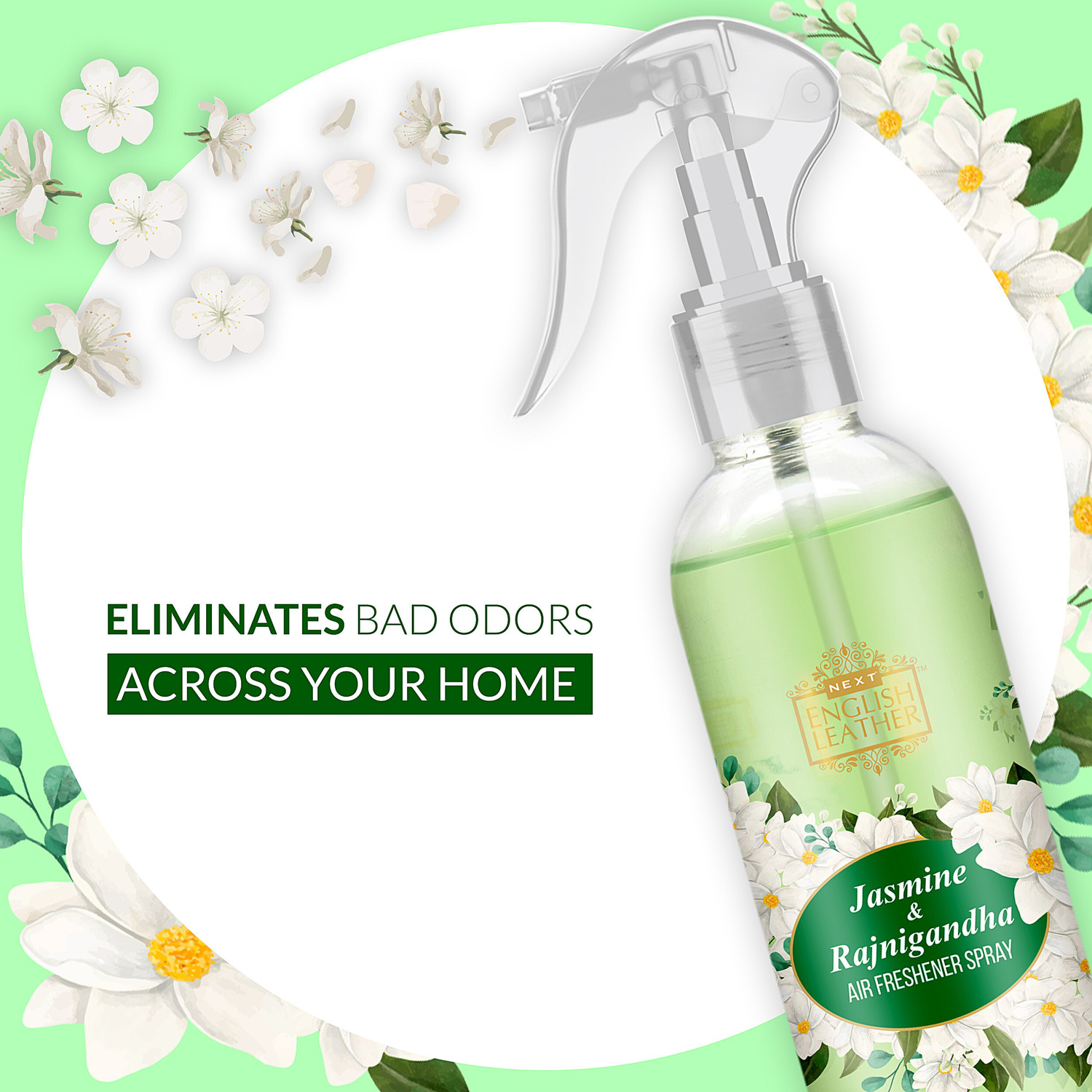 Image of NEXT English Leather Rose, Jasmine & Rajanigandha and Sandal, Air Freshener Car Freshener Spray Rose,Jasmine,sandal 200ml