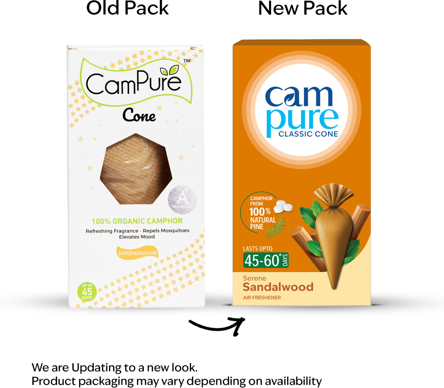 Image of CamPure Cone Sandalwood - Pack of 2 Potpourri Camphor Cone Sandlwood - Room Freshener, Mosquito - Insect Repellent - Pack Of 2