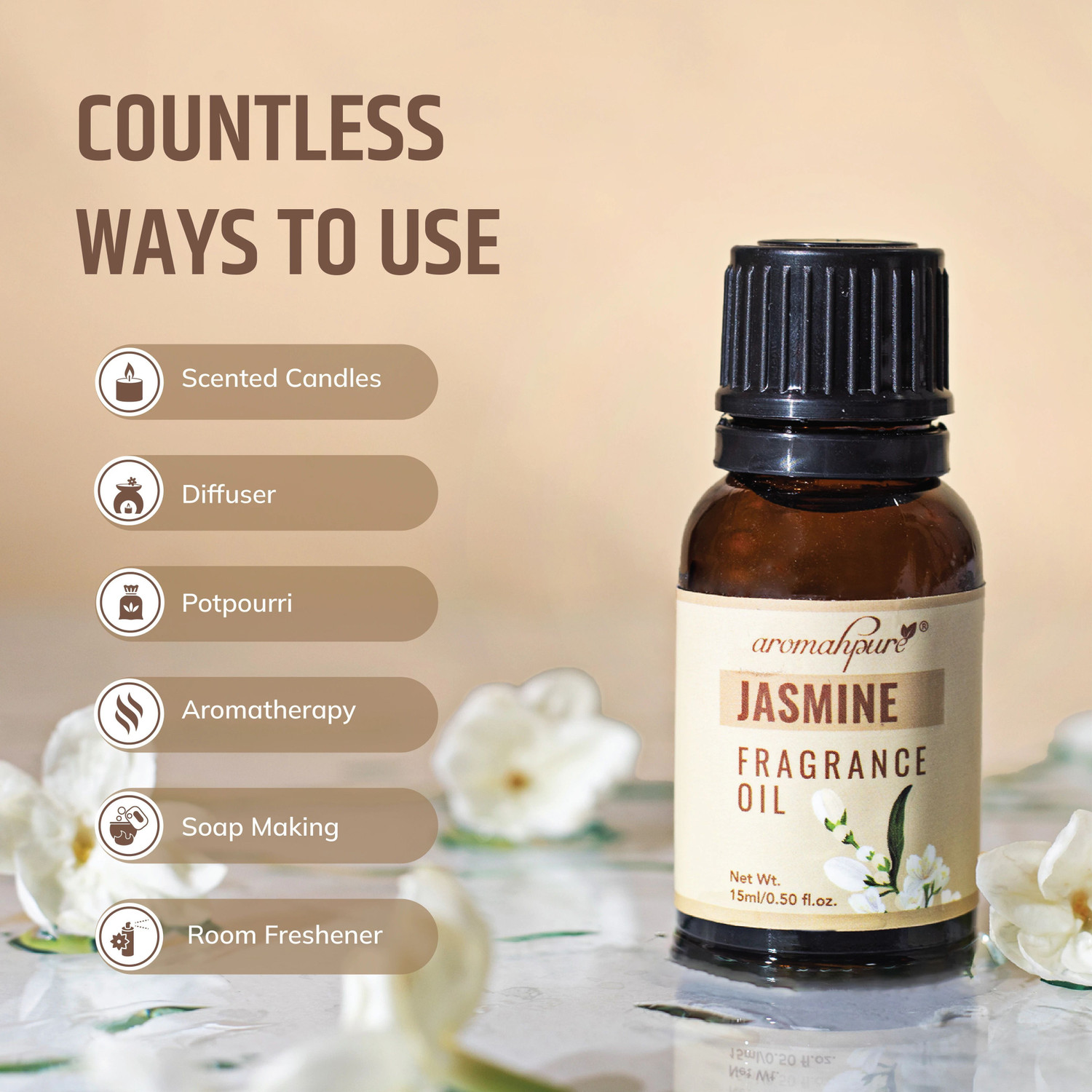 Image of Aromahpure Floral Series Aroma Oil for Home Fragrance | Helps in Meditation |Best for Aromatherapy |IFRA Certified