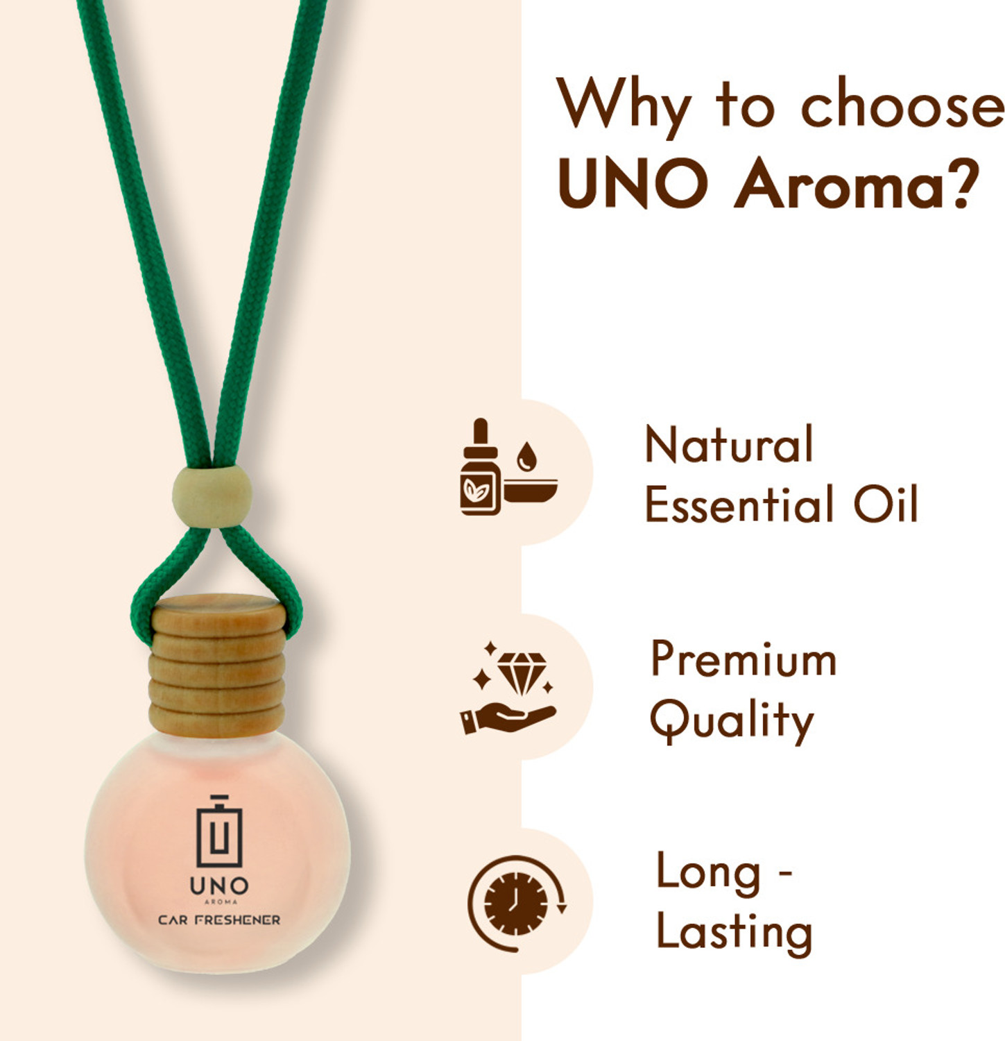 Image of UNO AROMA Sandal Car Freshener Diffuser UNO Sandalwood