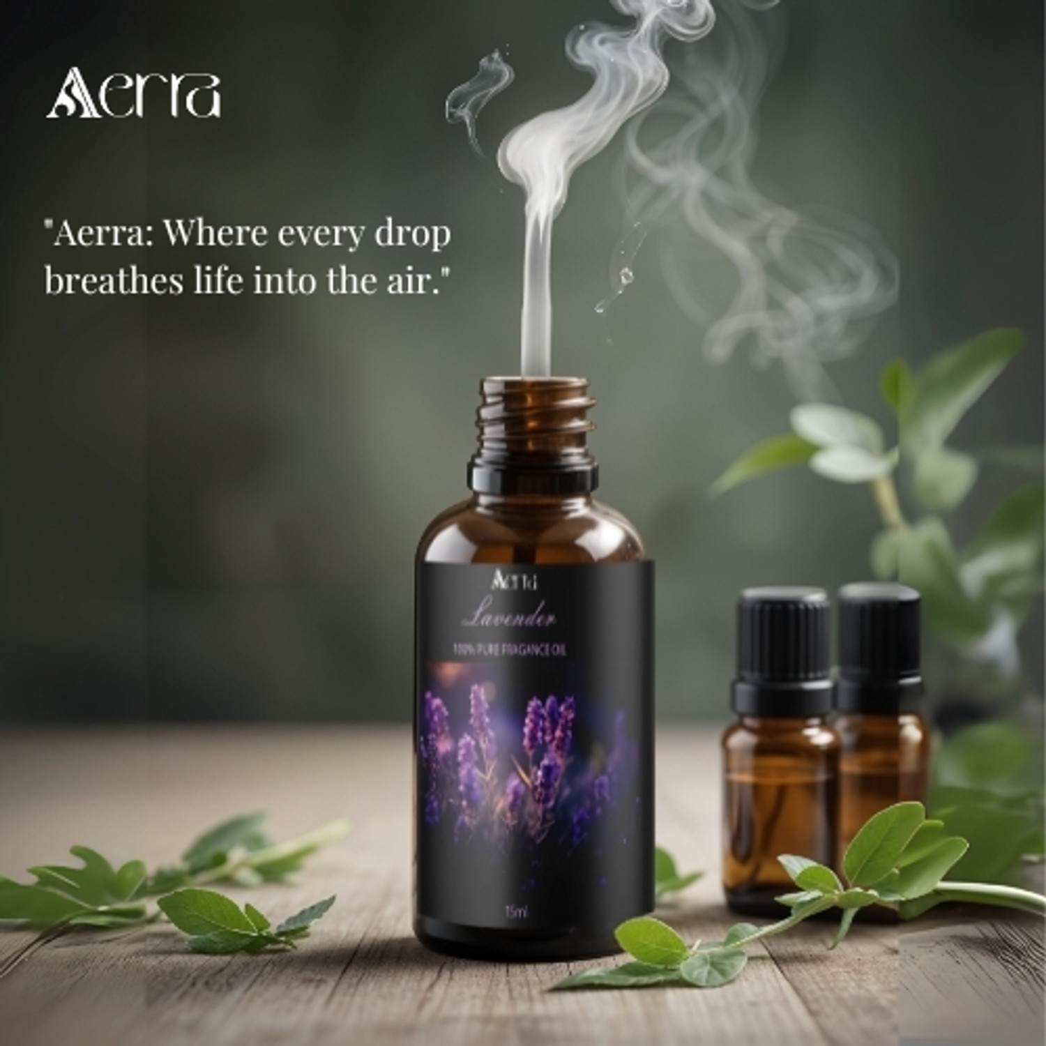 Image of Aerra Levender Aroma Oil | Lavender Pure Fragrance Oil 15ml - Natural, Long-Lasting for Diffusers, Puja