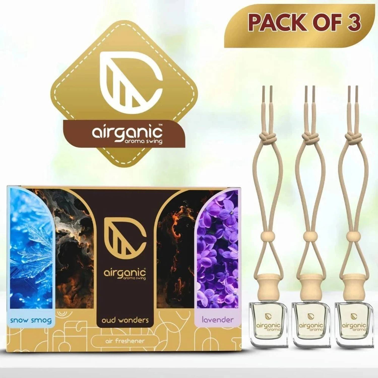 Airganic Aroma Swing Combo Offer: Oud Wonder, Lavender & Snow Smo