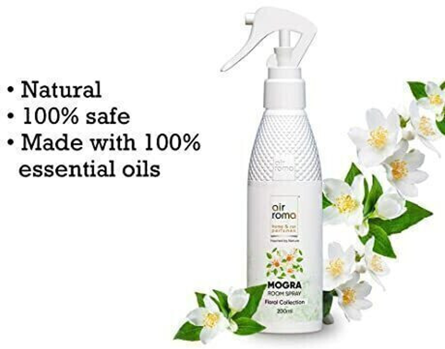 Image of Airroma Mogra Pack of 2 Spray Long-lasting Odour Eliminator for Home, Hotel Rooms, Toilet & Office Use