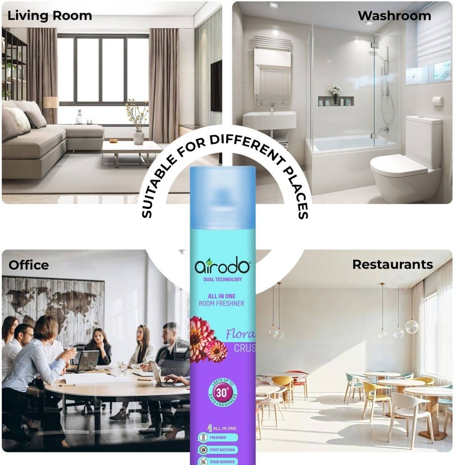 AIRODO Floral Crush Room Air Freshener Spray - Image 3