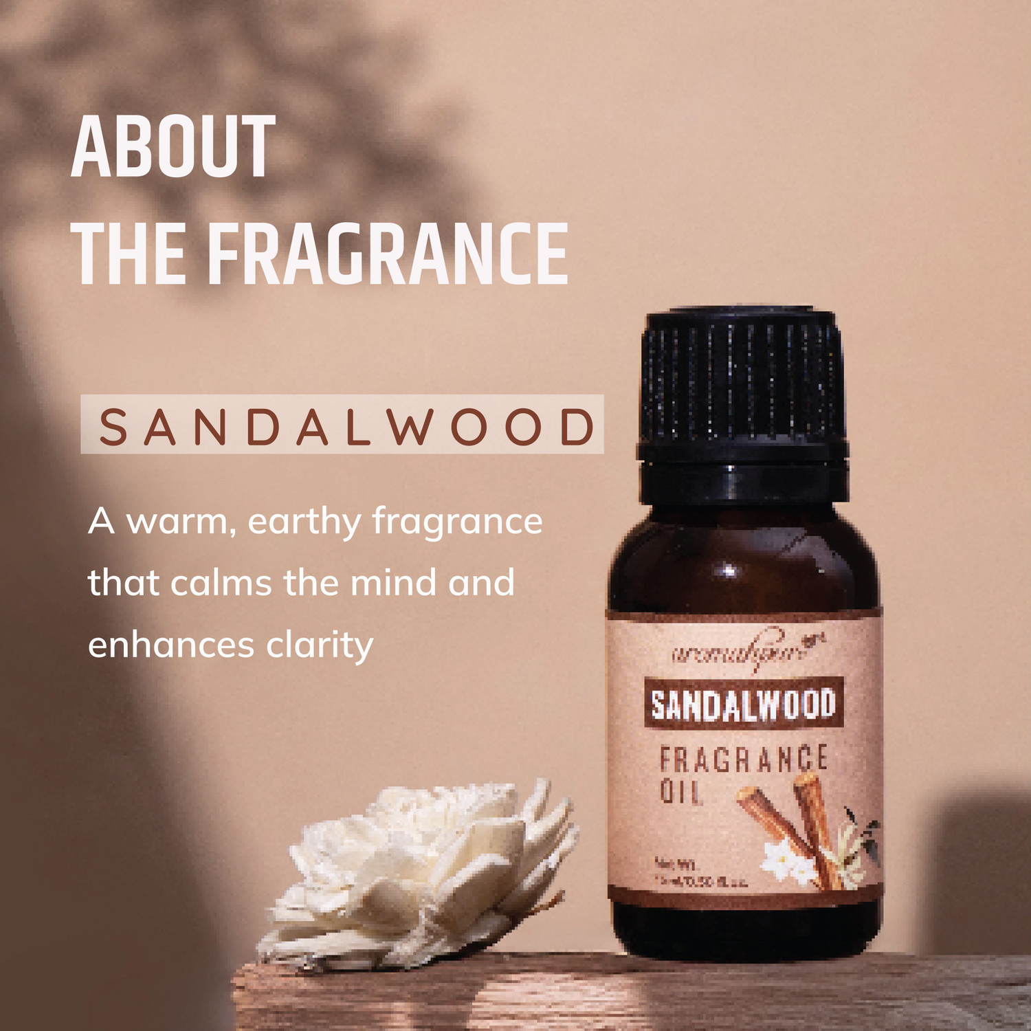 Image of Aromahpure Sandalwood Aroma Oil for Home Fragrance | Helps in Meditation |Best for Aromatherapy |IFRA Certified