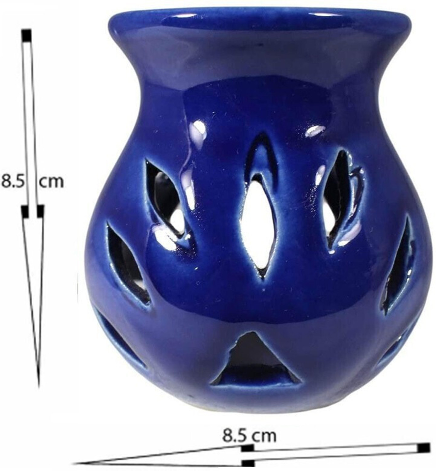 Image of Airroma Aroma Gift Set Oil Burner Aroma Diffuser Blue (Free 2 Tea Light Candles & 10 ml Lemon Grass Aroma Oil) Diffuser, Diffuser Set, Aroma Oil Aroma Gift Set Oil Burner Aroma Diffuser Blue (Free 2 Tea Light Candles & 10 ml Lemon Grass Aroma Oil)
