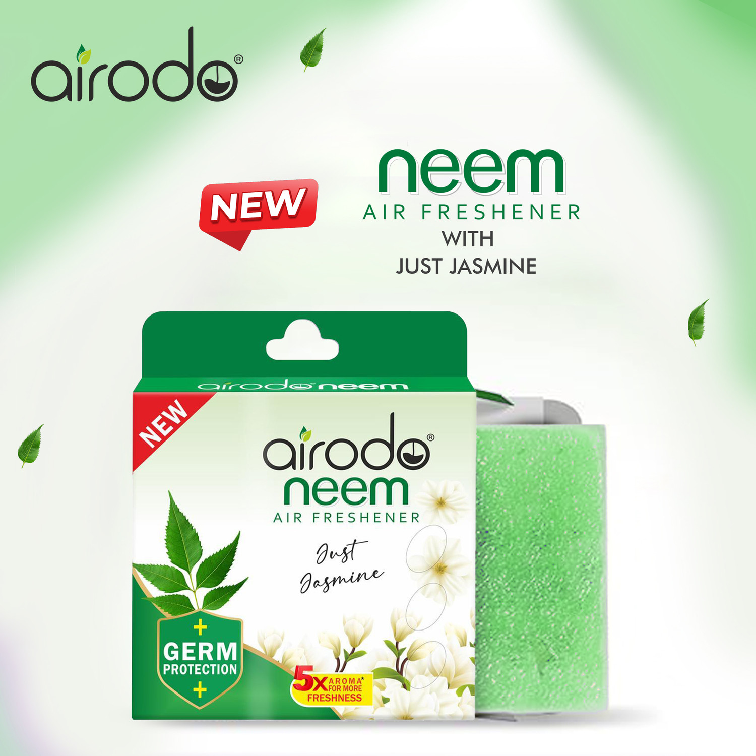 Image of AIRODO Neem Bathroom Air Freshener Assorted Blocks|Mixed Fragrance|30 Days Long Lasting Blocks