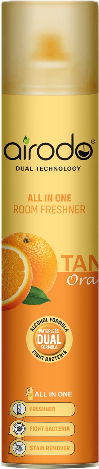 AIRODO Tangy Orange Room Air Freshener Spray | Long-Lasting| Home & Office | Pack of 1 Spray Tangy