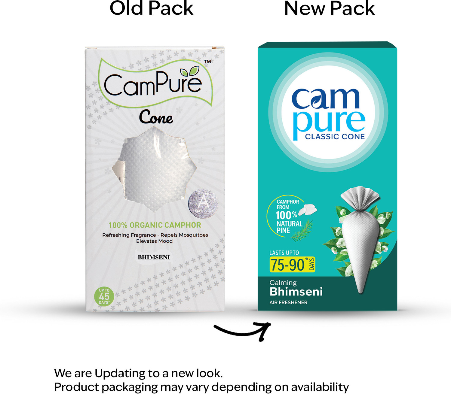 Image of CamPure Cone Bhimseni - Pack of 2 Potpourri Camphor Cone Bhimseni - Room Freshener, Mosquito - Insect Repellent - Pack Of 2