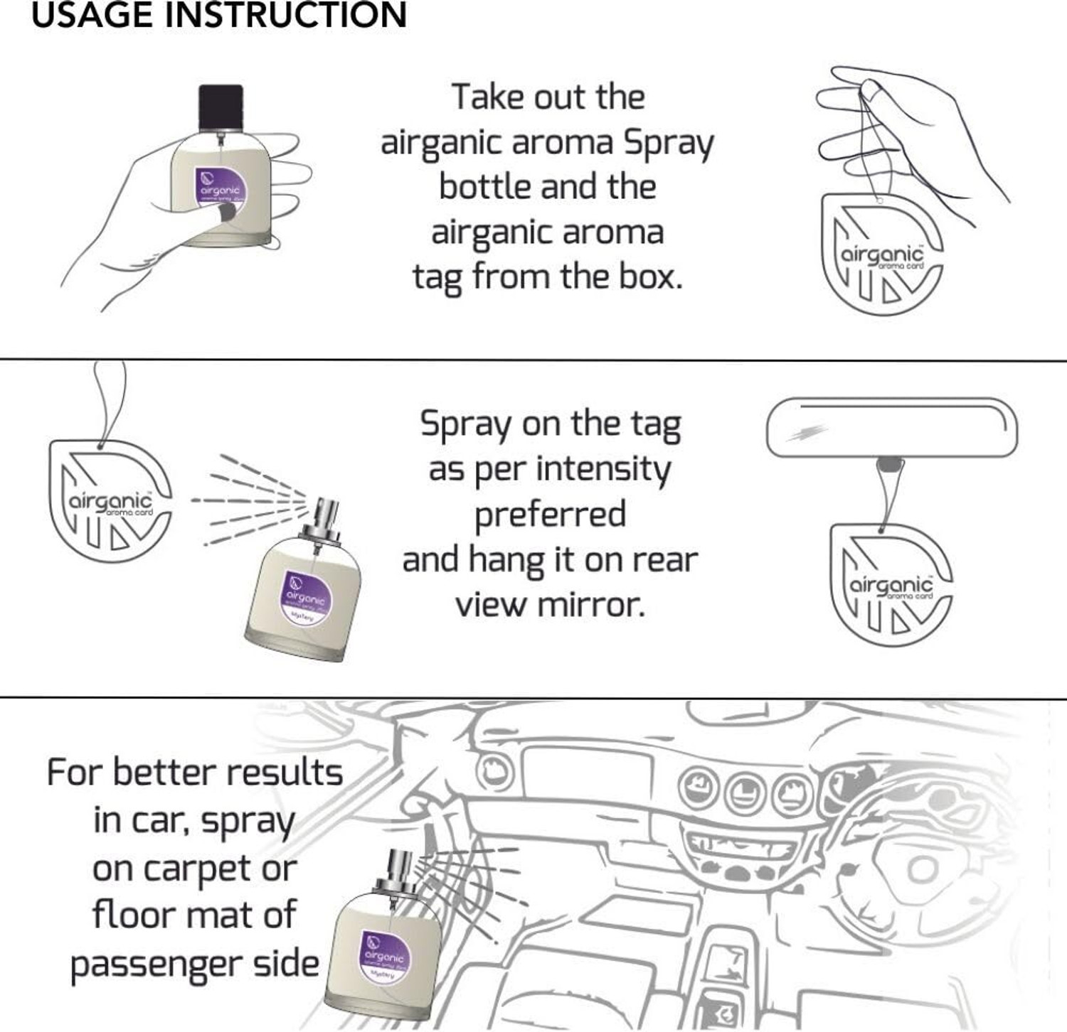 Image of Airganic Fine Spray Combo - New Car Scent & Mystery Fine Spray - 25 ml each Car Freshener Spray Fine Spray Combo - New Car Scent & Mystery Fine Spray - 25 ml each