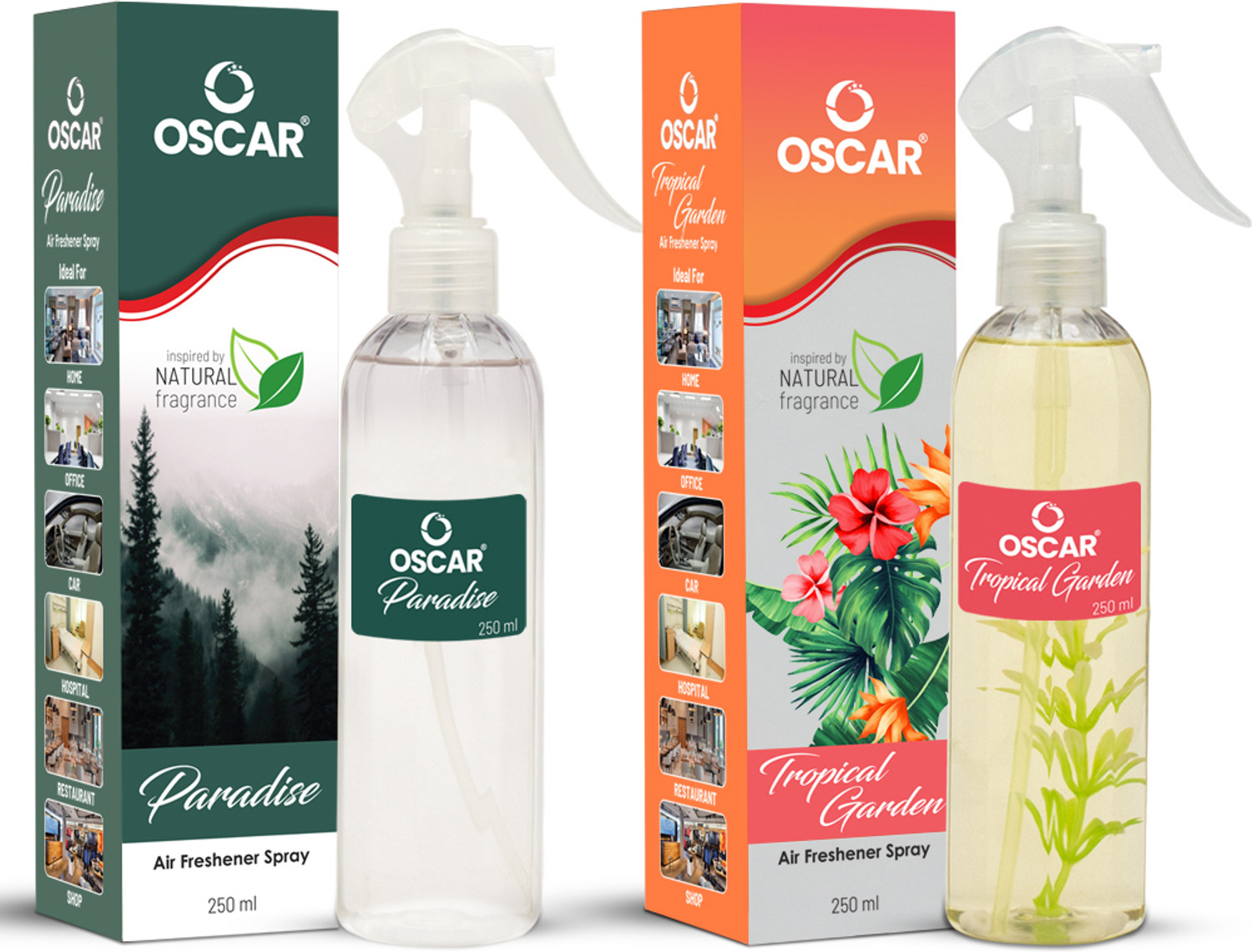 Image of OSCAR Paradise and Tropical Garden Spray Room Air Freshener with Long Lasting Mood Freshing fragrance