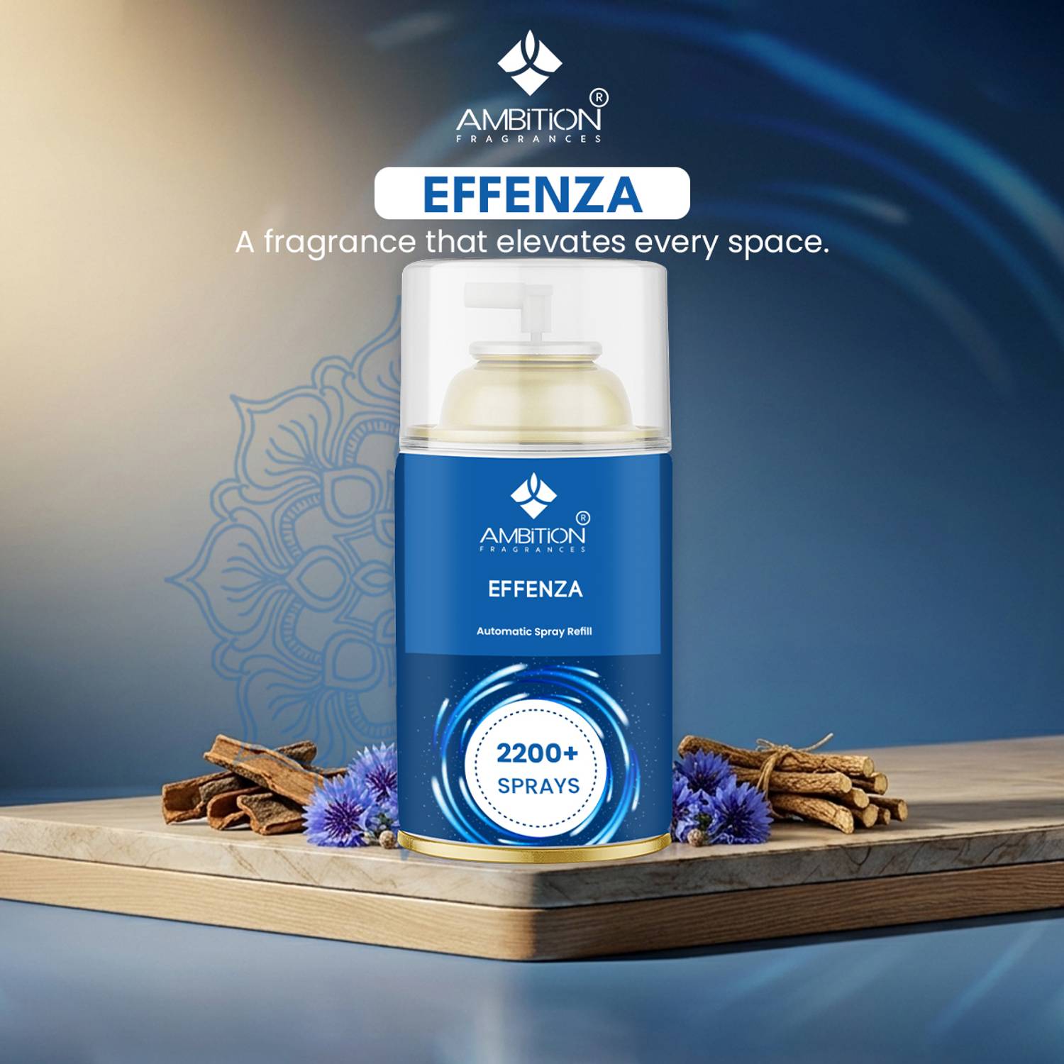ambition Top Notes :-Fresh Cool Aqua ,, Heart Notes:-Soft Floral, Base Notes:-Woody,Smooth Refill 225 ml air freshener refill liquid bottle