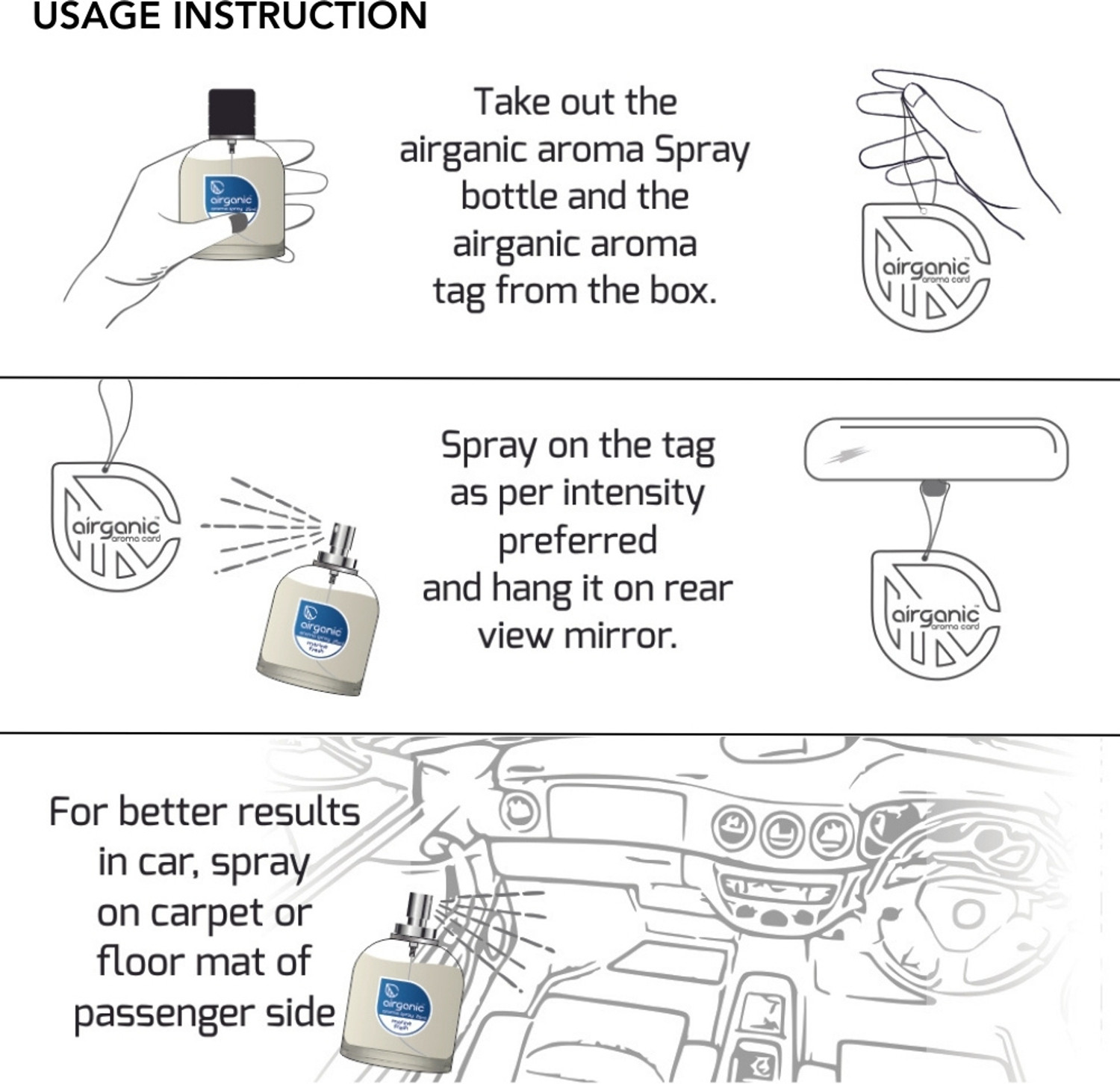 Image of Airganic Marine Fresh & Mystery Fine Spray Car Freshener Spray Aroma Fine Spray Combo