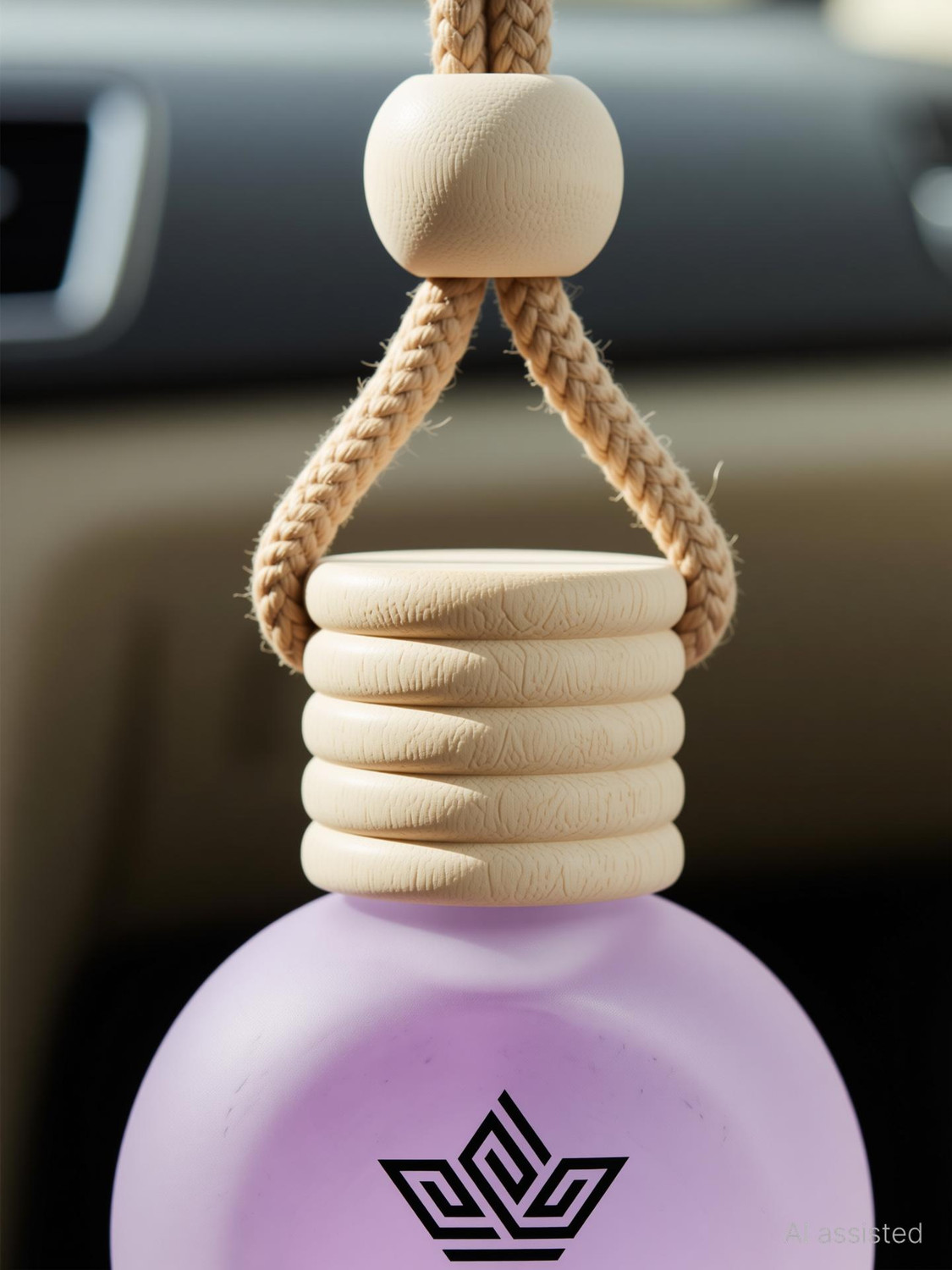 Image of Lorith France Lavender Car Freshener Diffuser Car Perfume Combo Best Pack of 1 Premium Hanging Car Air Freshener (Lavender) (15ML) Long Lasting Natural Essential Oil Glass Bottle Car Accessories