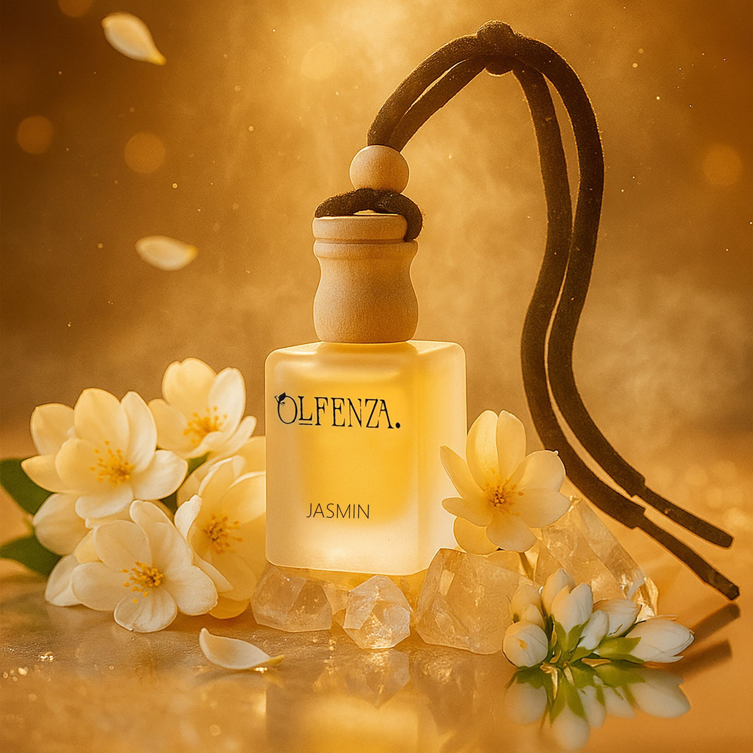 Image of OLFENZA JASMIN Car Freshener Diffuser Car Freshener Hanging Perfumes Long Lasting Fragrance
