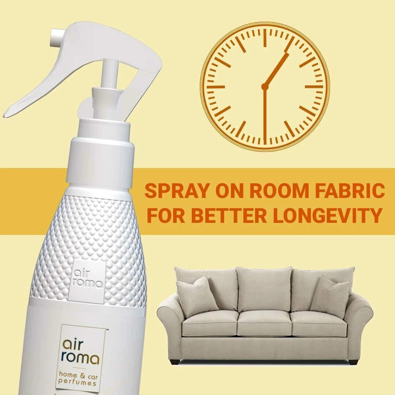 Image of Airroma Lavender, Sandal Spray Long-lasting Odour Eliminator for Home, Hotel Rooms, Toilet & Office Use