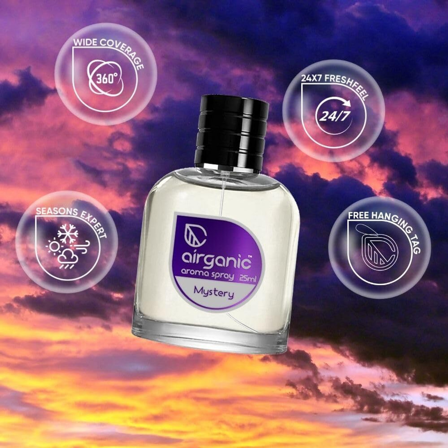 Image of Airganic Aroma Fine Spray Combo -Mystery & Smokey Leather Fine Spray Car Freshener Spray Aroma Fine Spray Combo -Mystery & Smokey Leather Fine Spray
