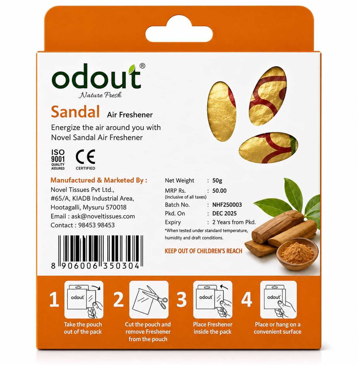Image of NOVEL Jasmin Blocks Odout Nature Fresh Premium Air Freshner
