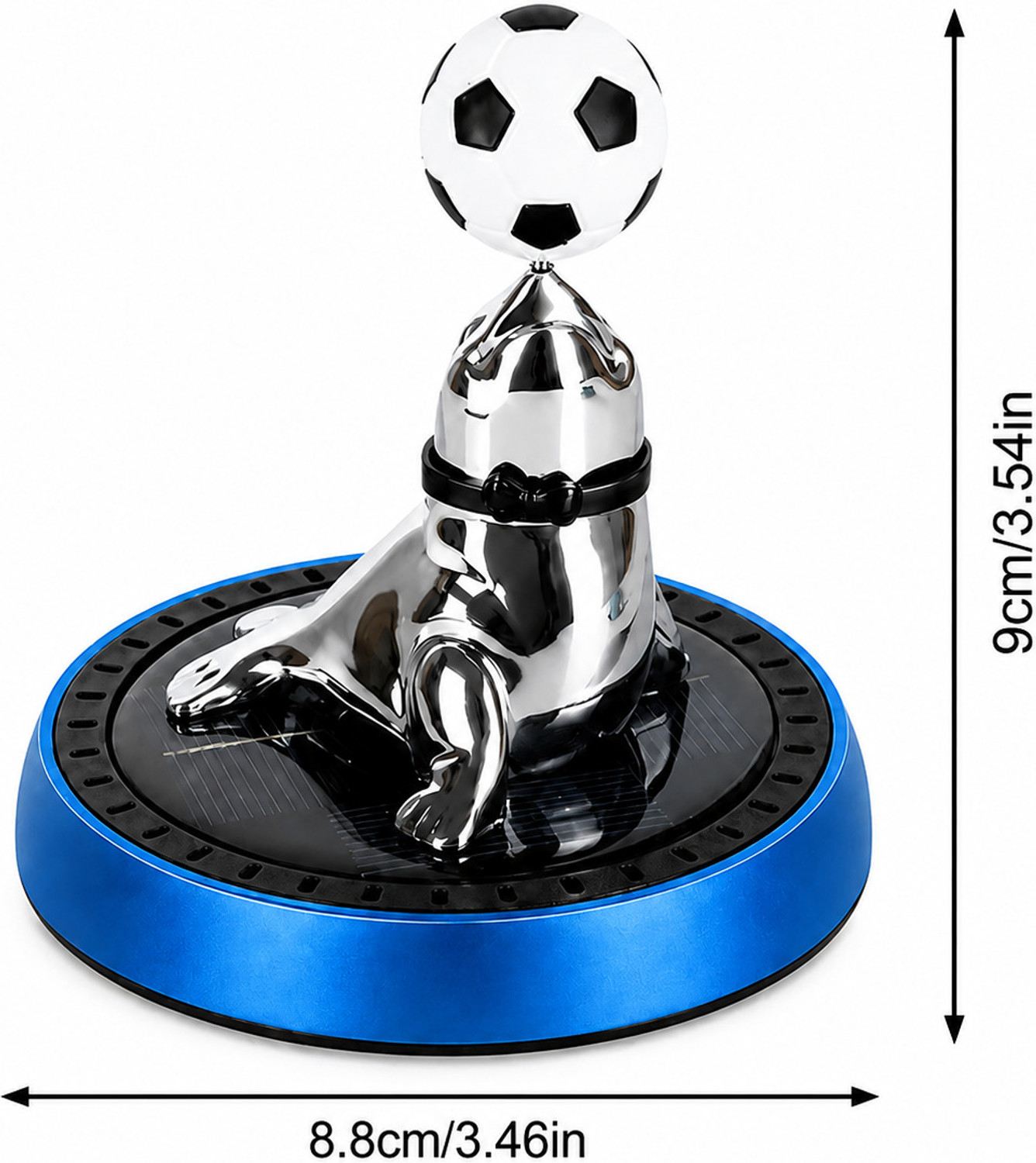 Image of evaaenterprises Fresh Aroma Oil, Diffuser Car Air aroma freshener with essential oil (solar powered rotational freshener)