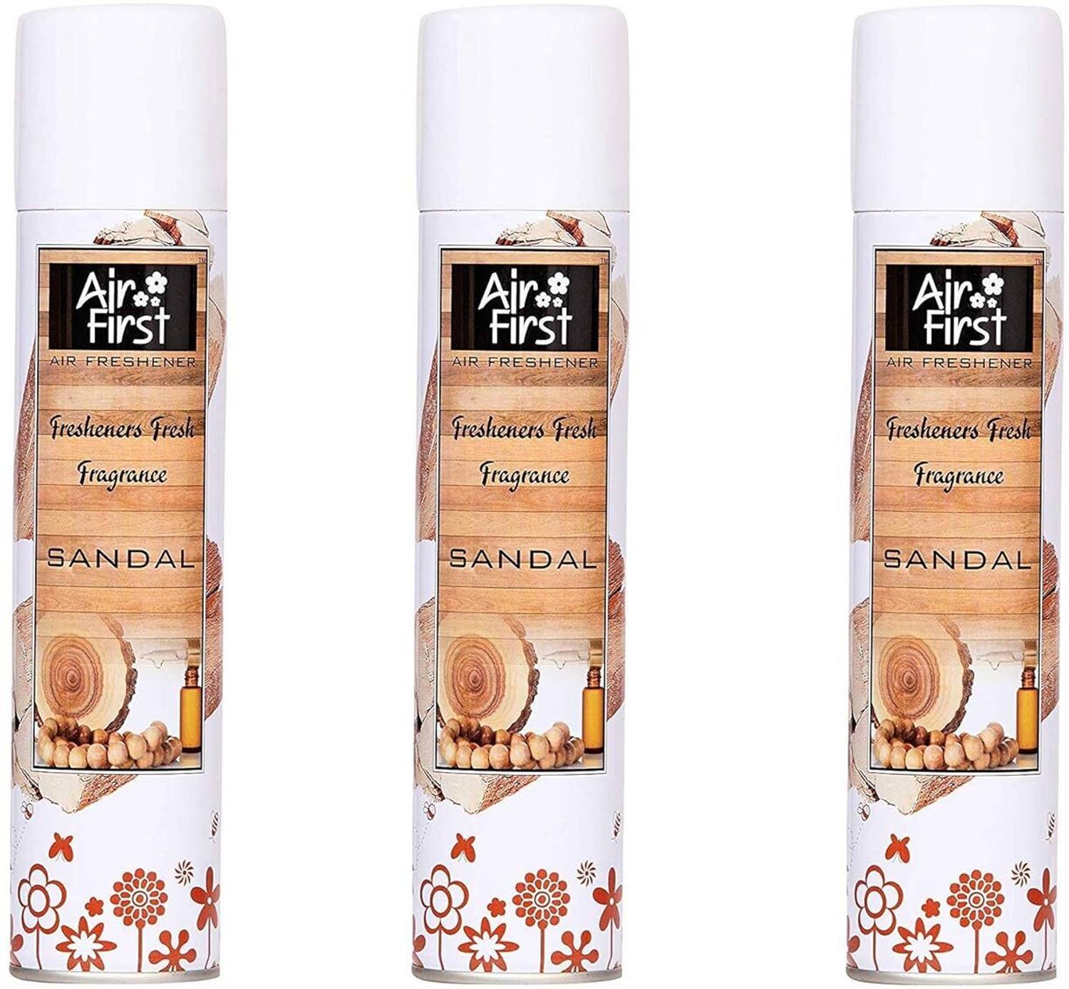 Air first SANDAL Air Freshener Combo Pack of 3 (300ml + 300ml + 300ml) Car Freshener Spray Room Spray Air Freshener Combo Pack of 3 (300ml + 300ml + 300ml) (SANDAL)