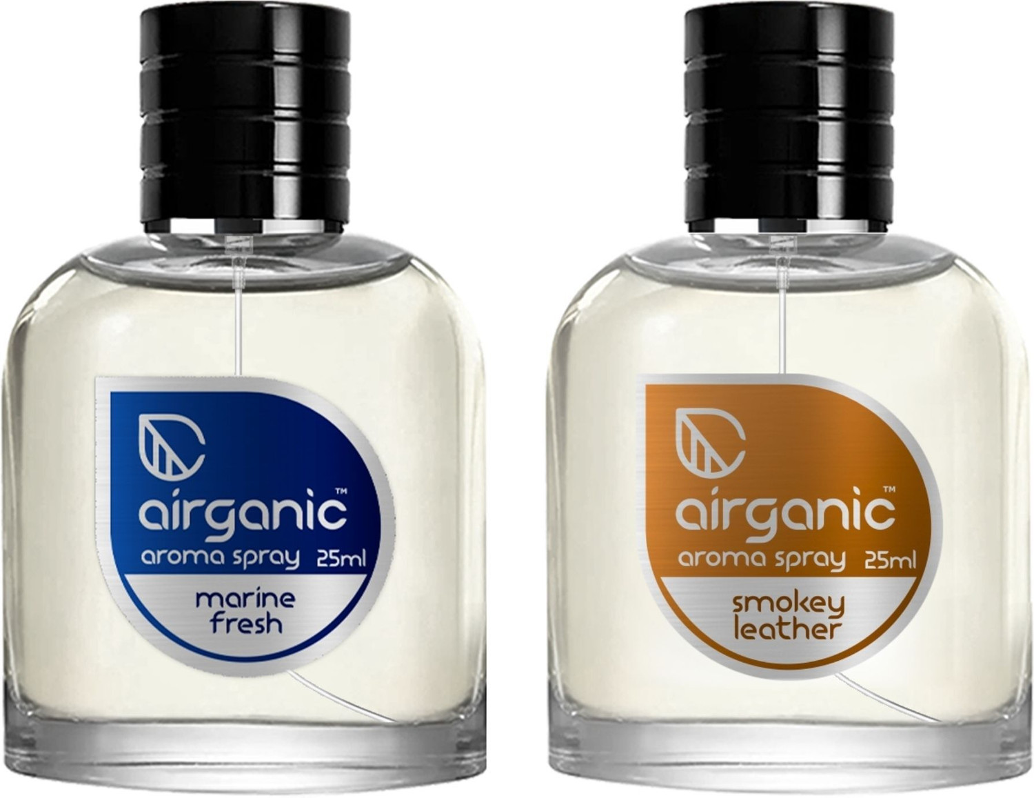 Image of Airganic Aroma Fine Spray Combo - Marine & Smokey Leather Fine Spray Car Freshener Spray Aroma Fine Spray Combo - Marine & Smokey Leather Fine Spray