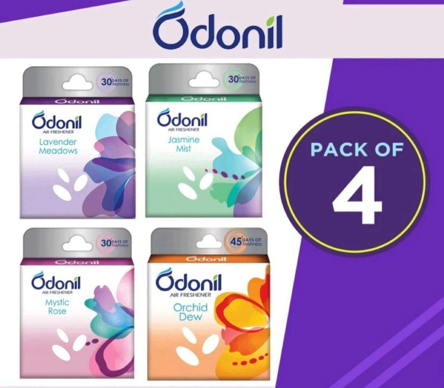 Image of Odonil lavender,, misty rose, jasmine, orchid dew Car Freshener Blocks blocks 4