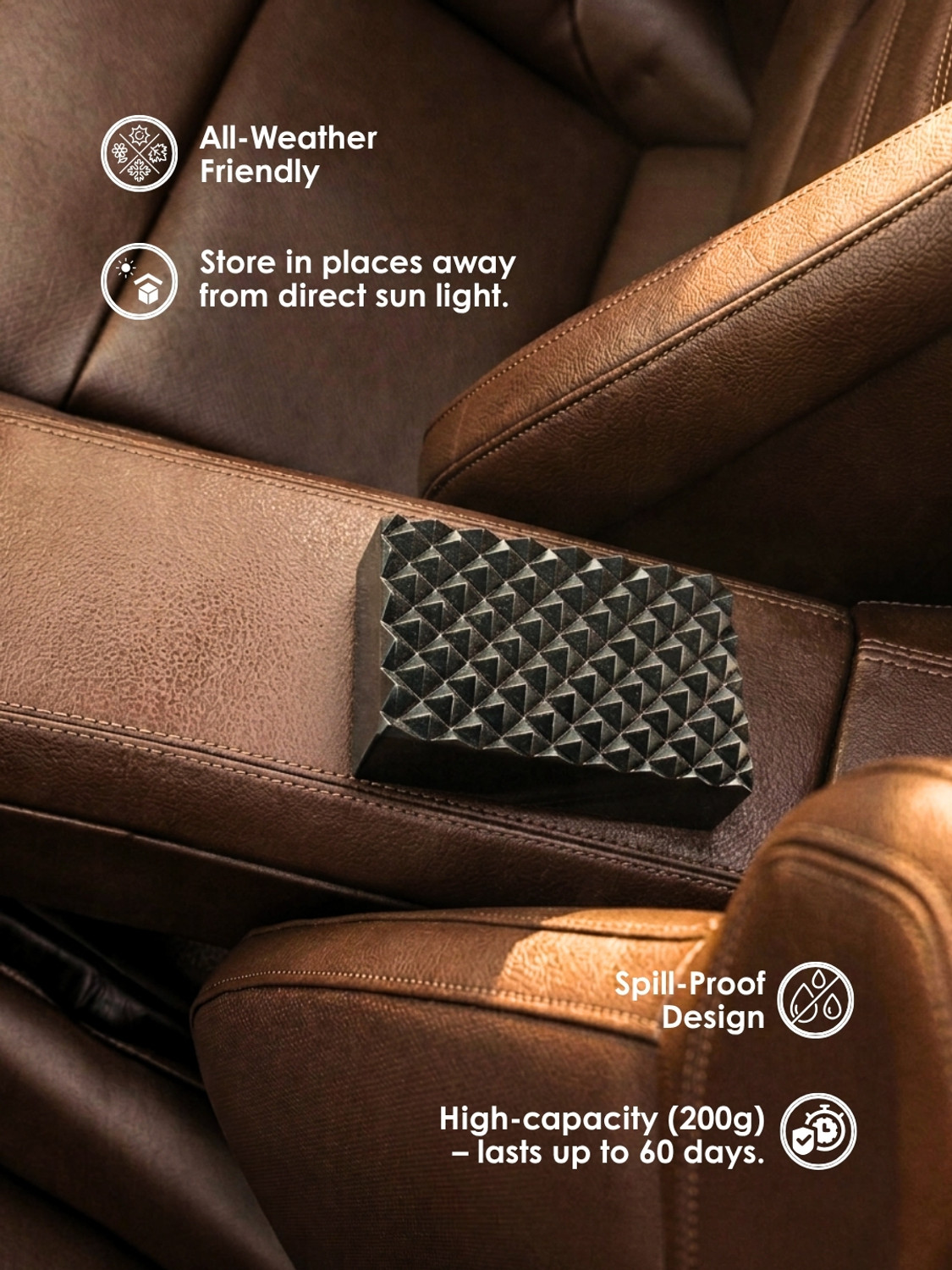 Image of Em5 Coffee Cacao Car Freshener Diffuser Drivetherapy Car Freshner Natural Gel | Non-Toxic | Lasts Upto 60 Days