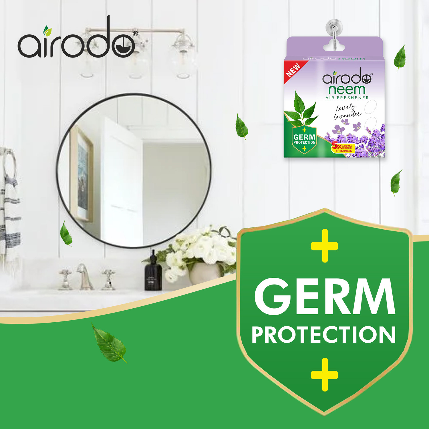 Image of AIRODO Neem Bathroom Air Freshener Assorted Blocks|Mixed Fragrance|30 Days Long Lasting Blocks
