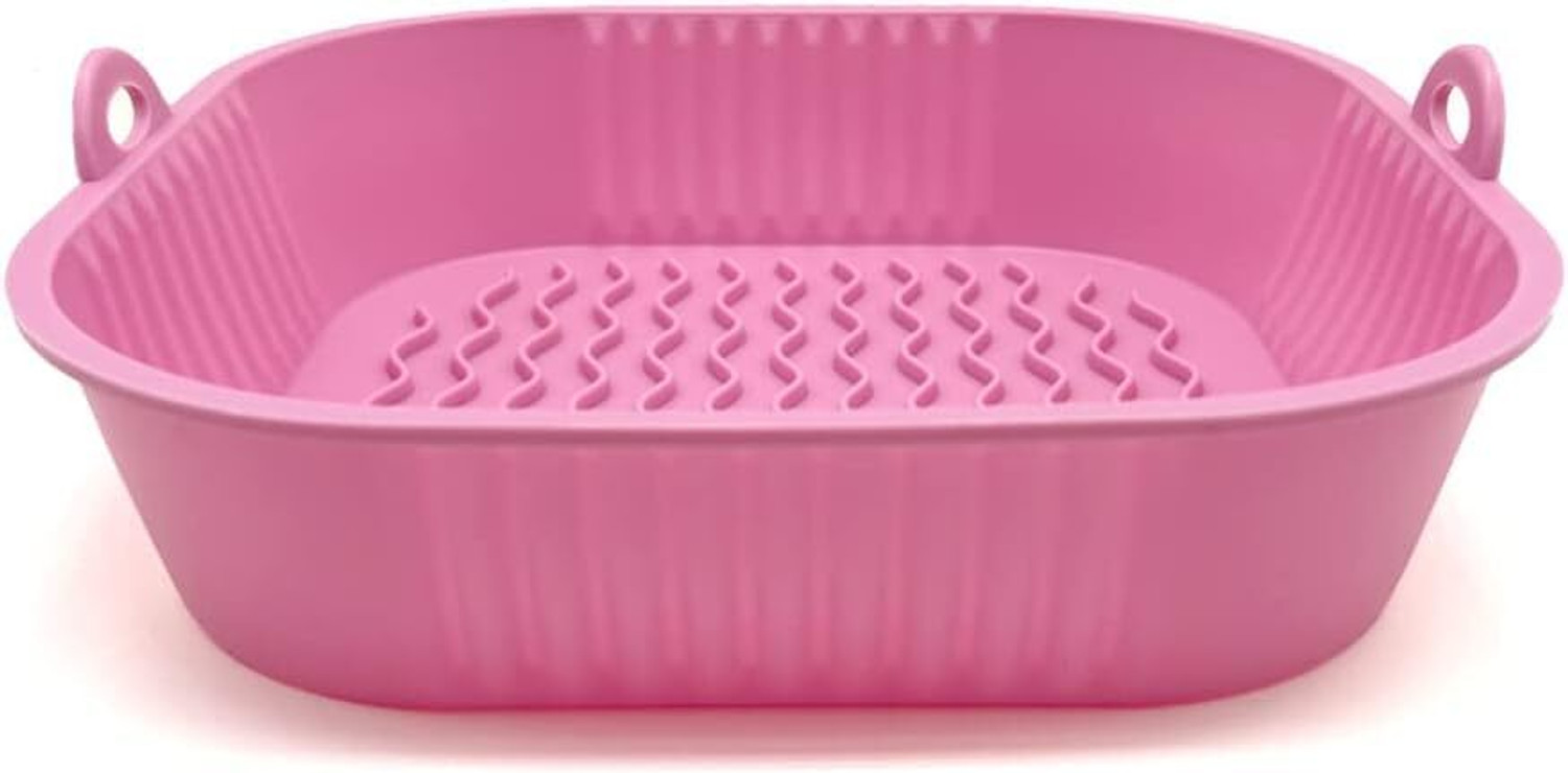 Image of Bakeazy RA073 Square Silicone Air Fryer Liners for Microwave Oven OTG Baking Accessories Airfryer Tray