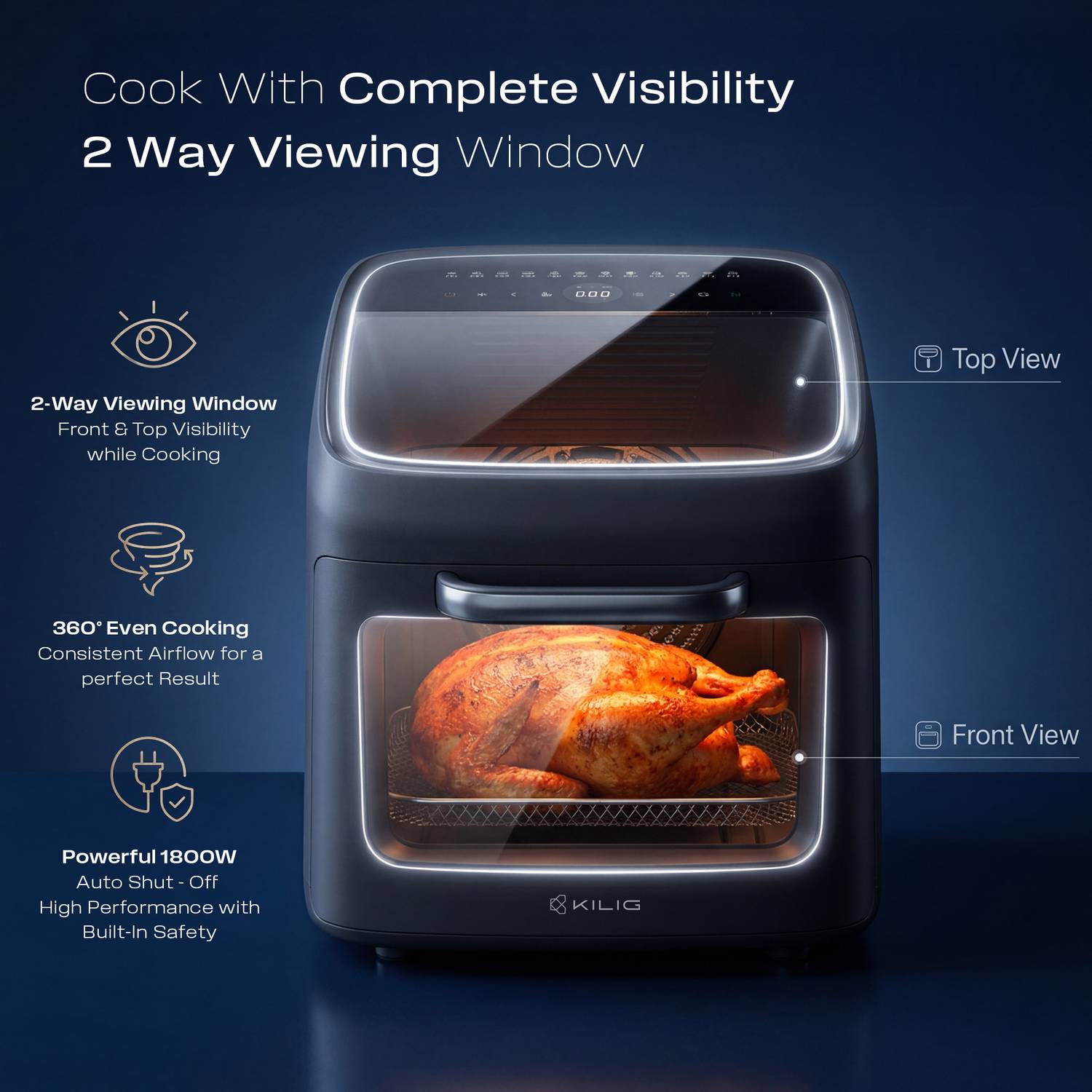 KILIG Nexa Edge 12L Air Fryer Oven - Image 4