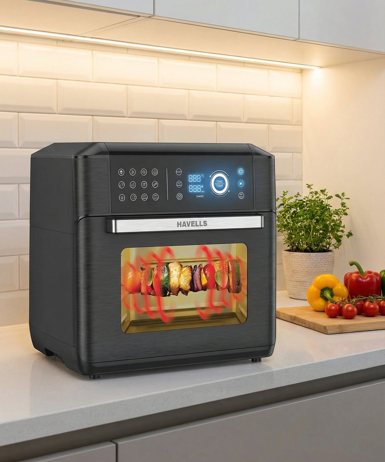 Image of HAVELLS Air-Oven Avanza 15Ltr,1700wt,14 Preset menu,Sensor Touch Control Air Fryer