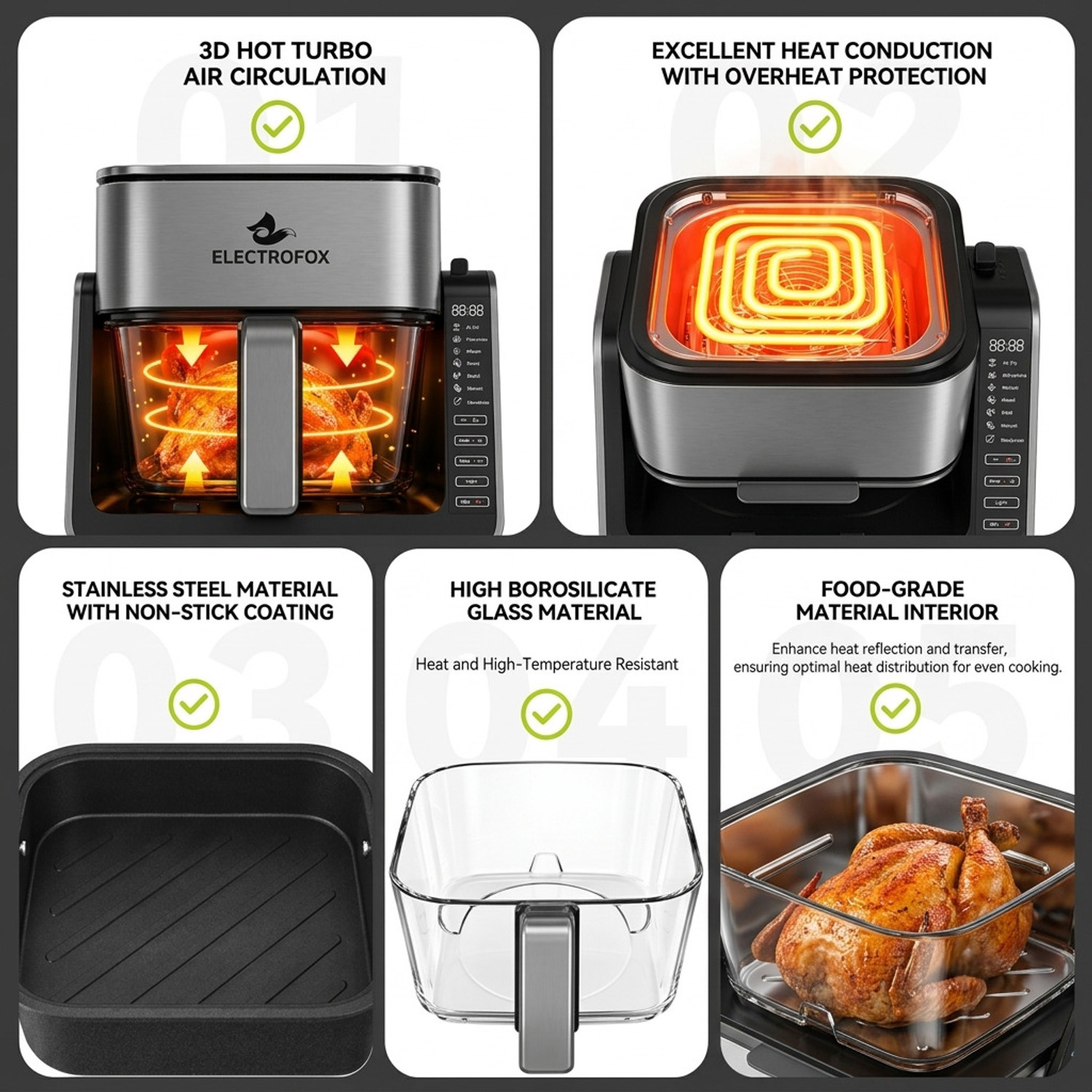 Image of Electrofox EF AF 02 Air Fryer