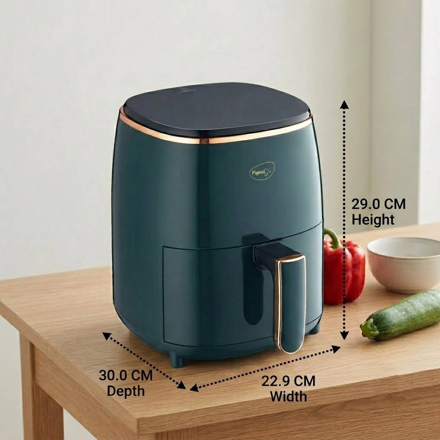 Pigeon Healthifry Digital 1200W Air Fryer - Green - Image 5