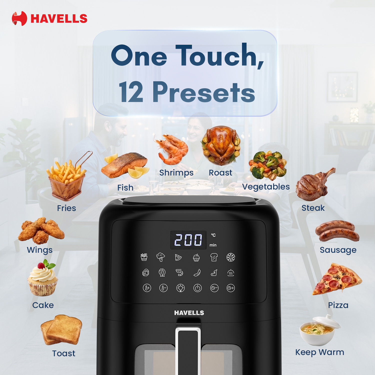 Image of HAVELLS Prolife Vista Digital Air Fryer