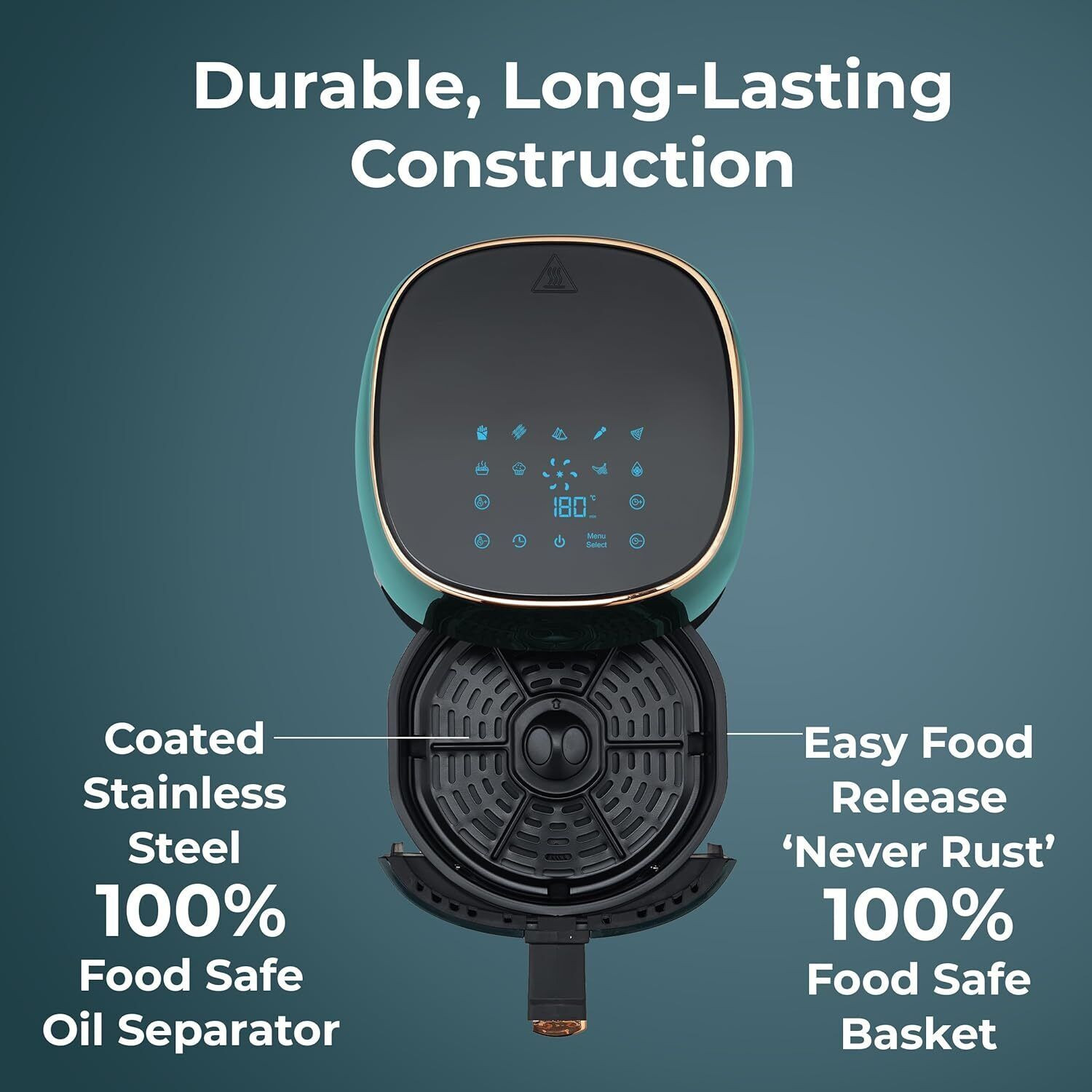 Image of Pigeon Healthifry Digital Air Fryer, 360 High Speed Air Circulation Technology 1200 W Air Fryer