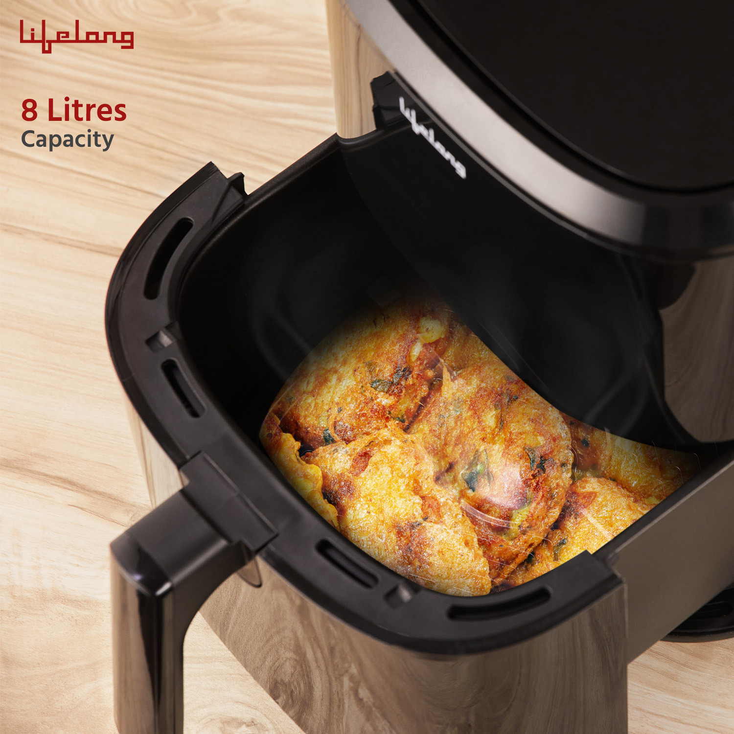 Image of Lifelong LLHFS922 with Digital Touch Panel | 1500 W | Timer Selection & Adjustable Temperature Control | Preset Menu |Uses upto 90% Less Oil |Fry, Grill, Roast, Reheat and Bake Air Fryer