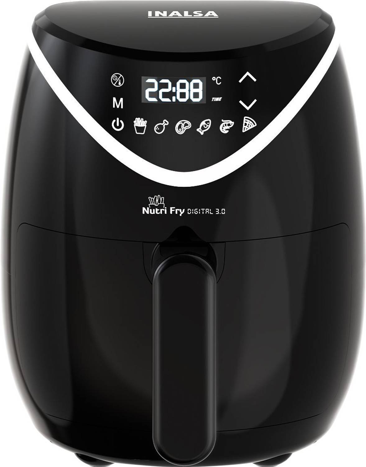 Inalsa Nutri Fry Digital 3.0|1200W|Digital Display|Bake,Roast,Reheat,Dehydrate Air Fryer — Air Fryers