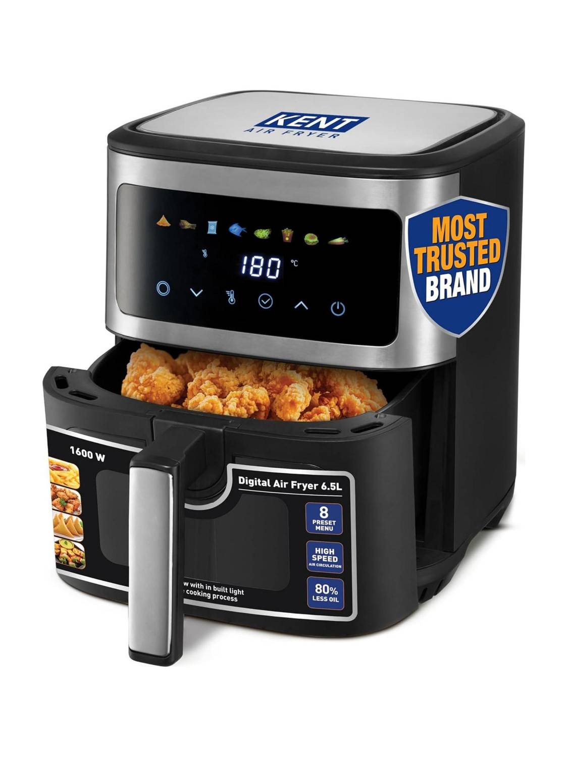 KENT Digital Air Fryer 6.5L Black - Image 1