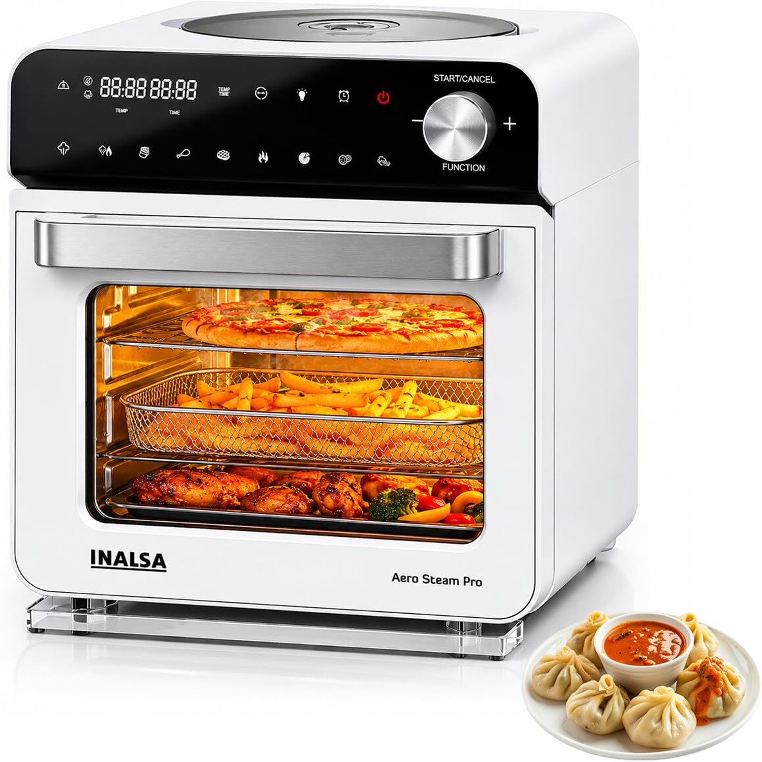 Image of Inalsa Aero Steam Pro Oven 1700 W,10-in-1 Preset Air fry, Large Family Size Capacity Air Fryer