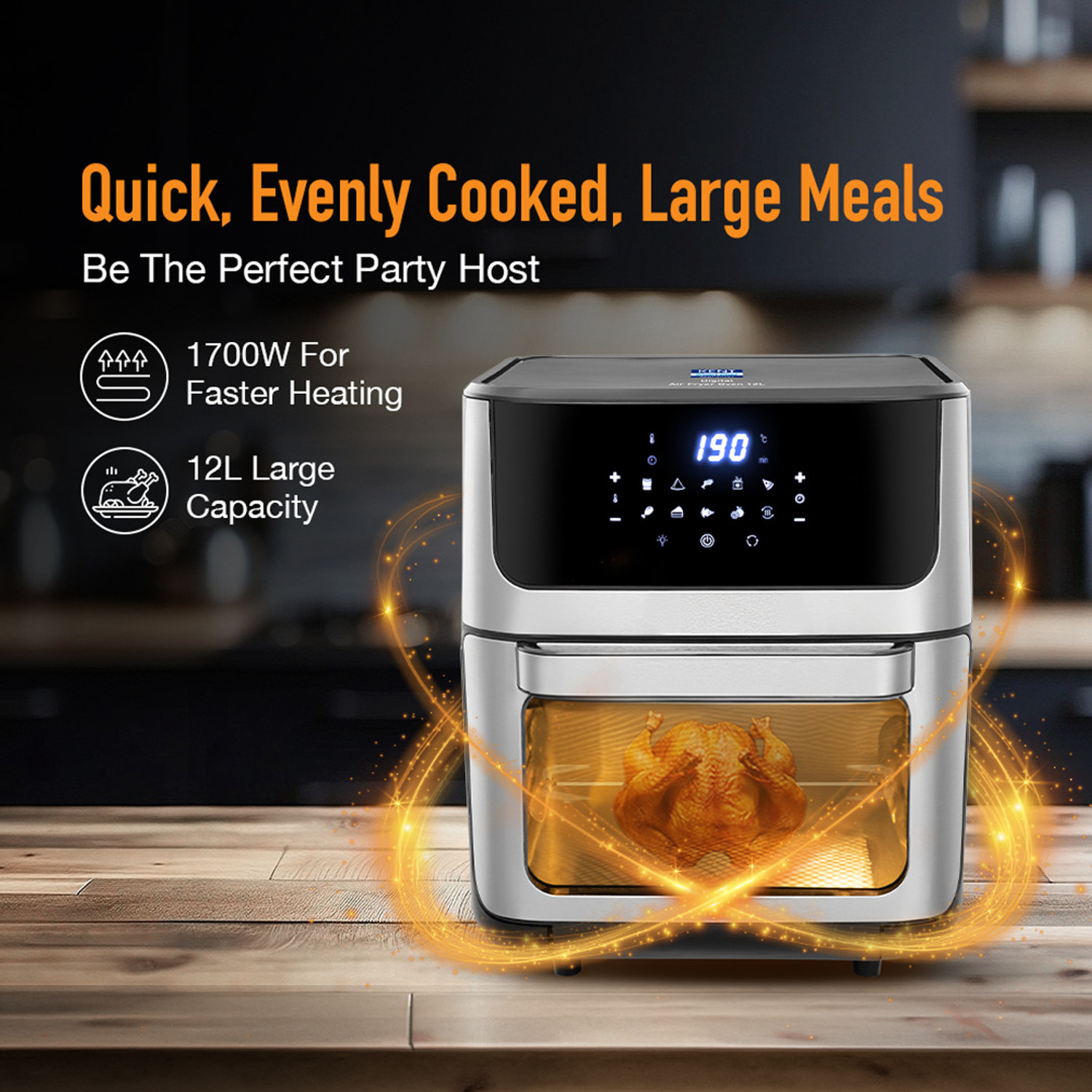 Image of KENT Ultra Digital Air Fryer Oven 12L Air Fryer