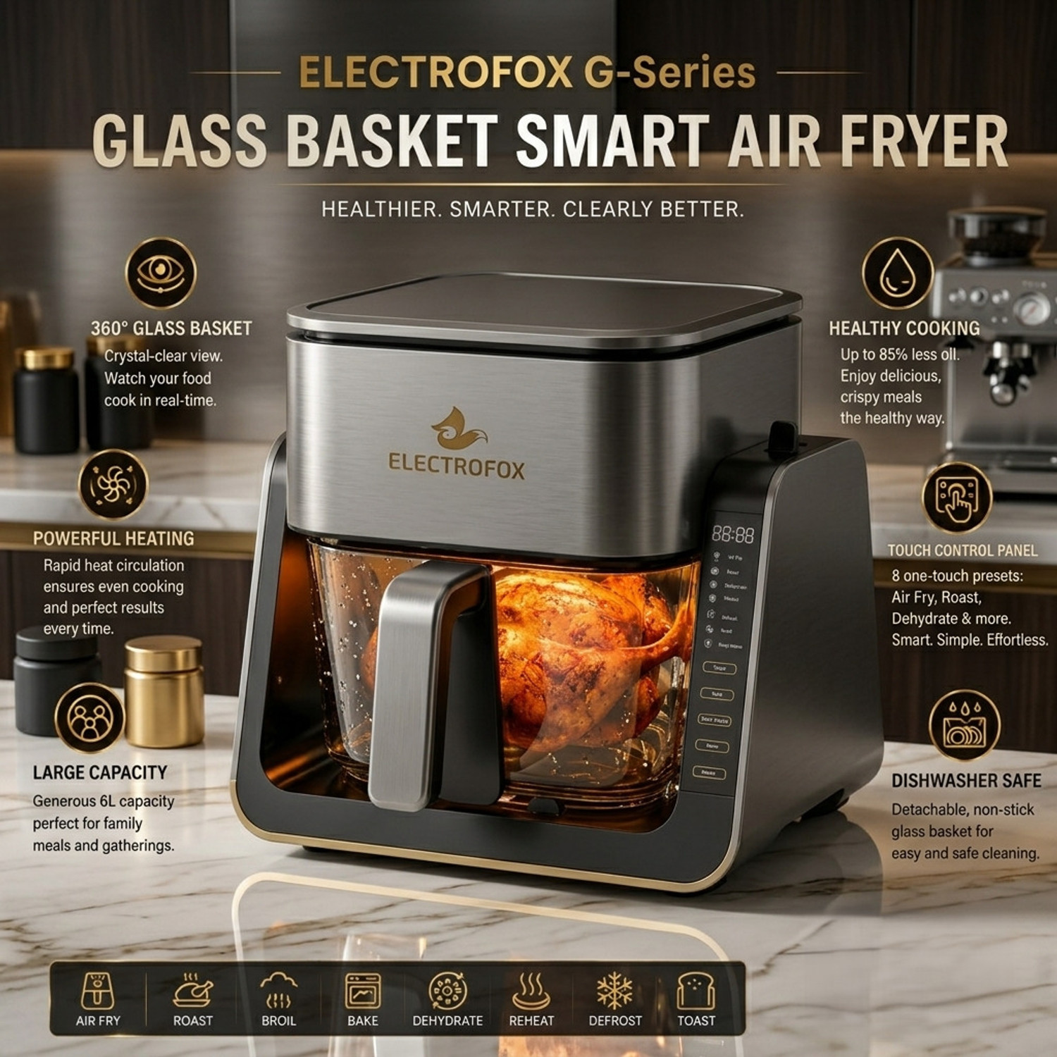 Image of Electrofox EF AF 02 Air Fryer