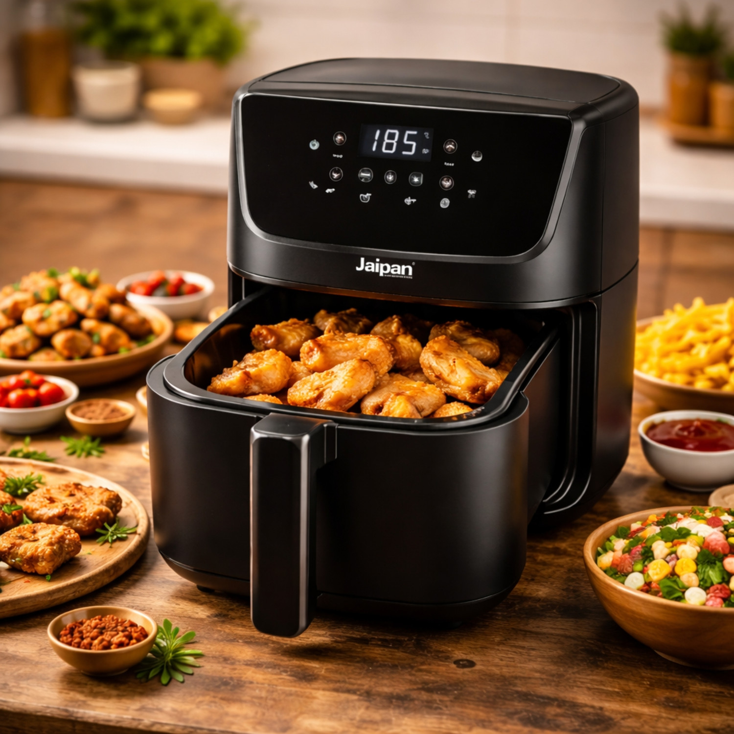 Image of Jaipan DIGITAL AIR FRYER 5LTR | 1500W | Bake, Grill & Roast | Up to 80% Less Oil Usage Air Fryer