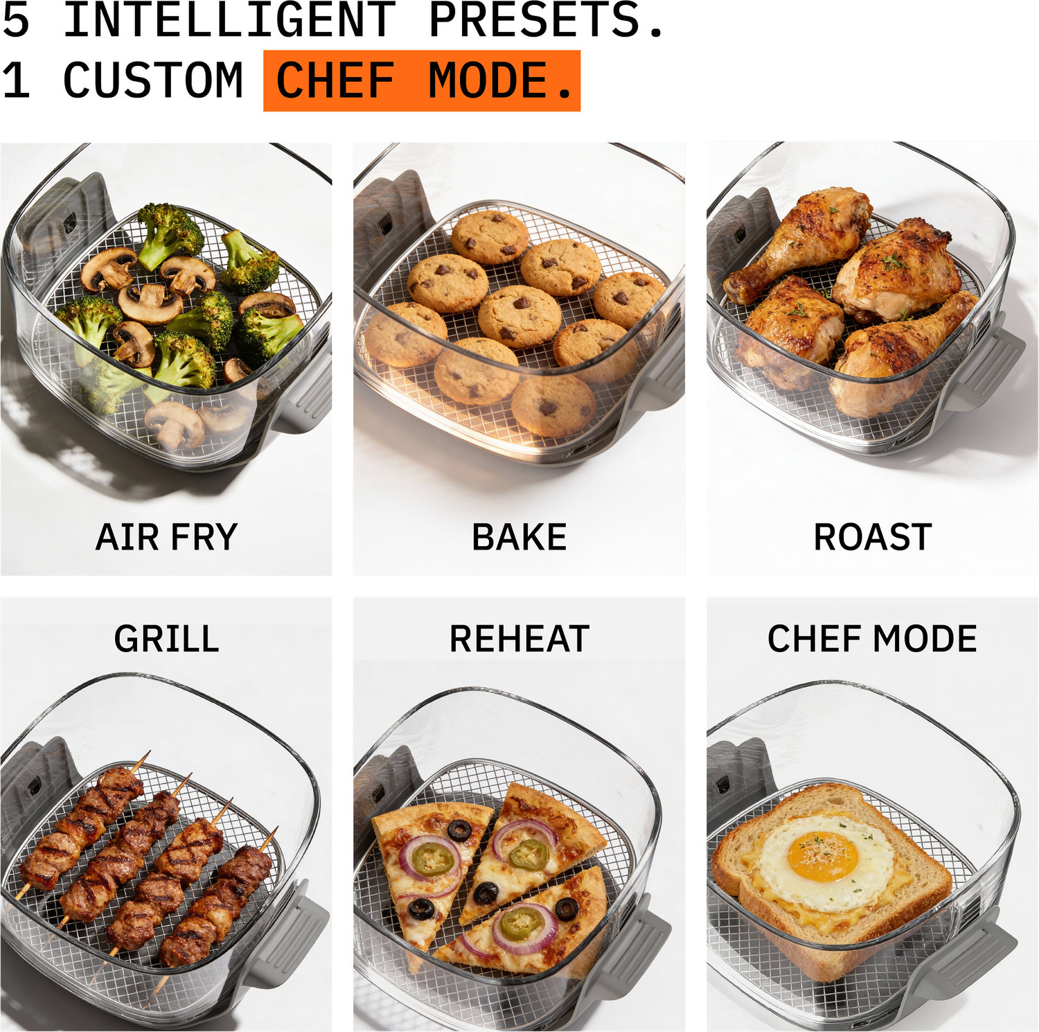 Image of EDT Luma ZERO COATING PureGlass NutriRetain 6-in-1 Multi Function 100% Toxin Free No Ceramic, PFAS, PTFE, PFOA 1500W Air Fryer