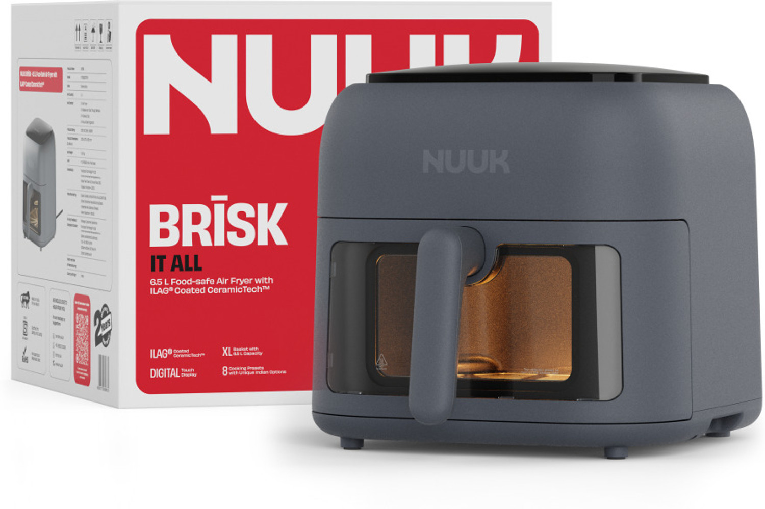 Image of Nuuk FT391237GYB ILAG certified by CeramicTech Air Fryer