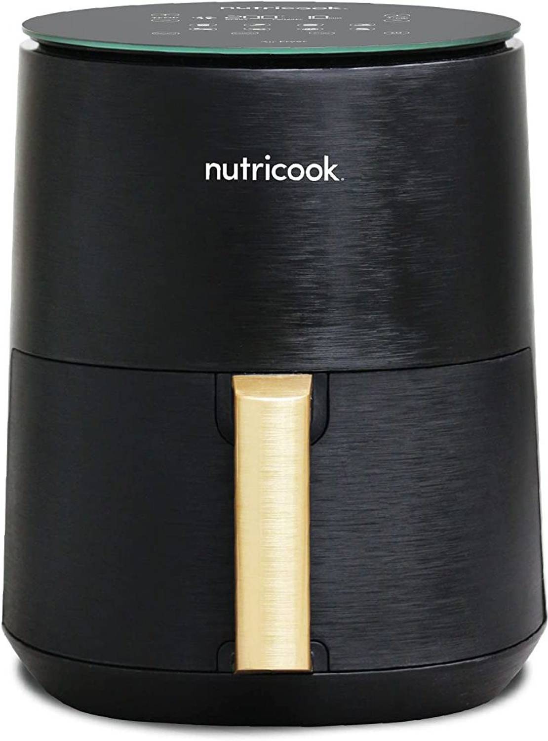 Nutricook Air Fryer Mini, 1500 Watts, Digital Display, Tempered G