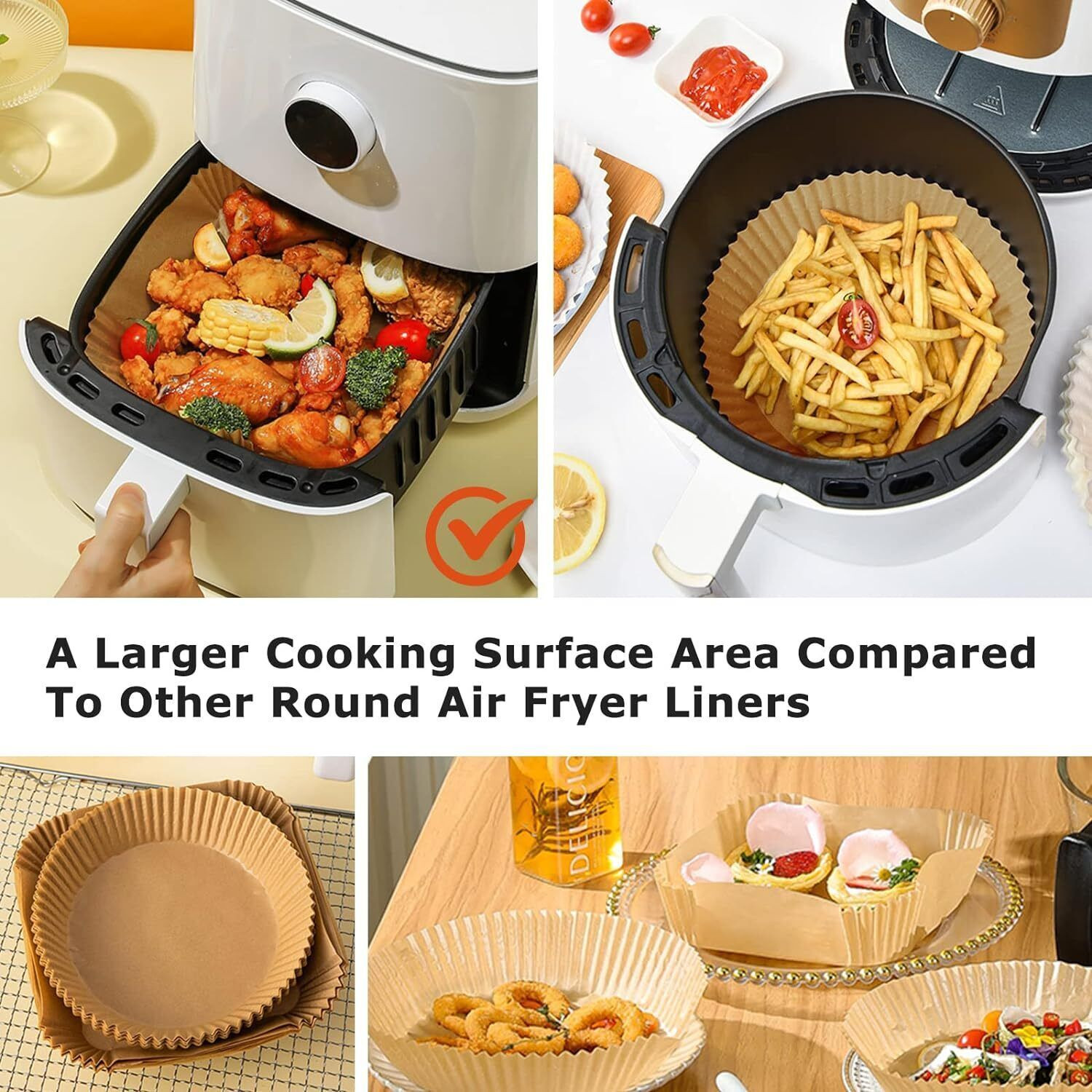 Image of Cloudmall 100Pcs Air Fryer Baking Paper Square Air Fryer